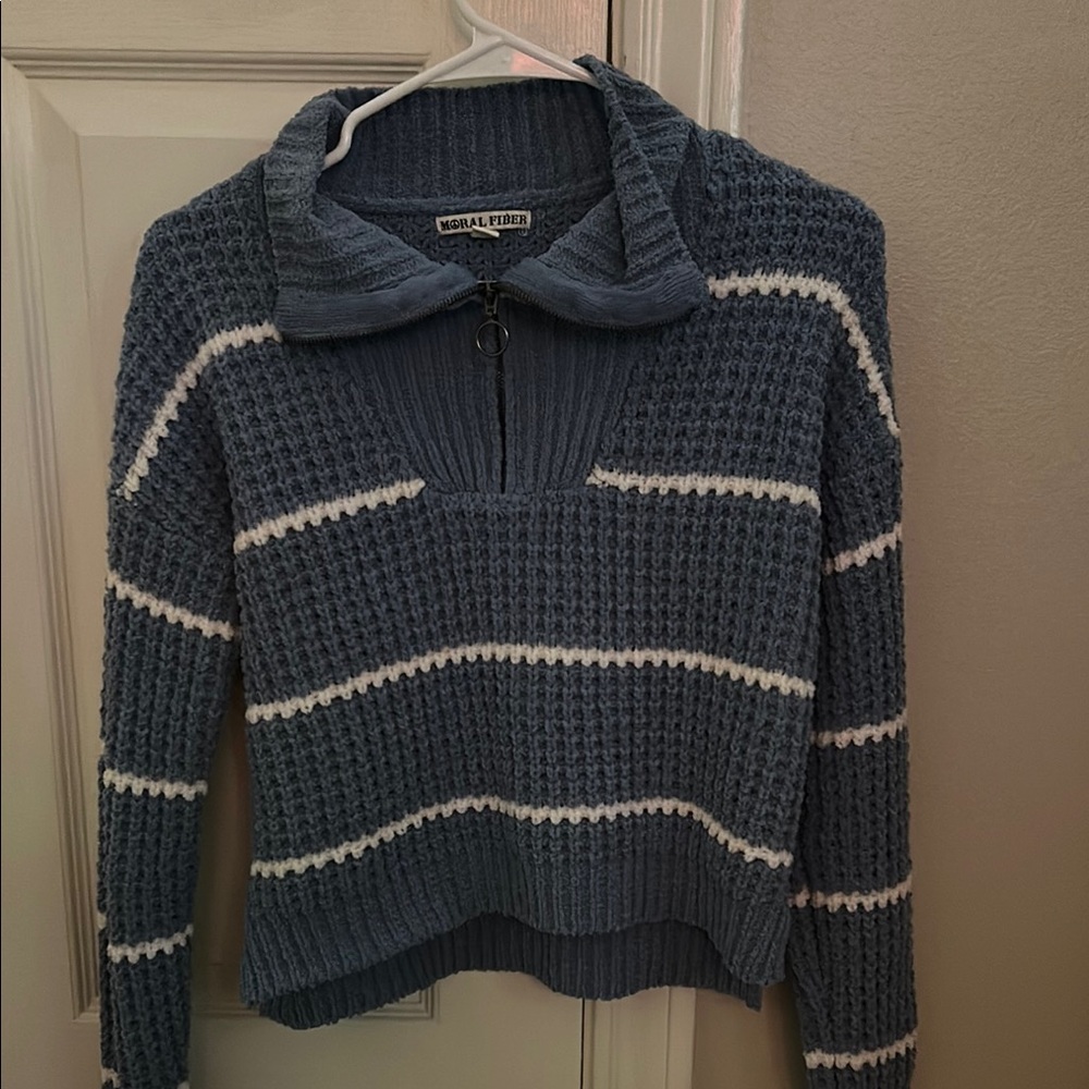 Moral Fiber Blue Long Sleeve Tee